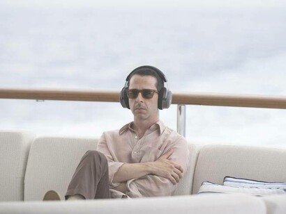 Jeremy Strong as Kendall Roy in a scene of solitude from the acclaimed show Succession