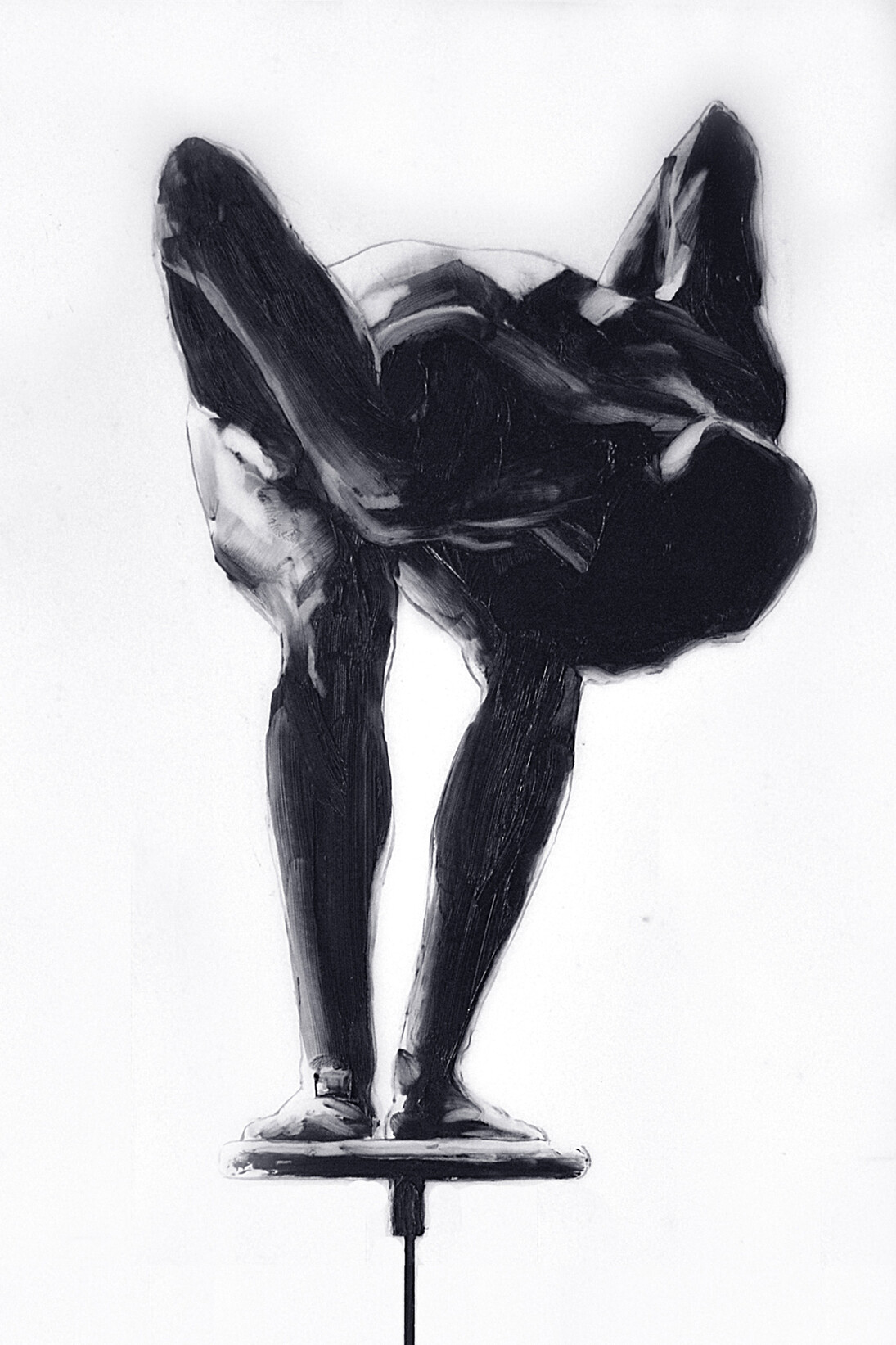 Patrick Earl Hammie, Platform, 2014, Oil on mylar, 84 x 11 inches (213.36 x 27.94 cm). Courtesy of the artist.