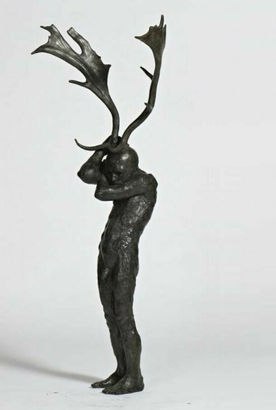 Beth Carter, Antler Figure, 2013, Bronze (edition of 15), 60" x 21" x 21"