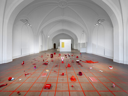 Alison Knowles, Retrospective 1960–2022, exhibition view. Courtesy of Nikolaj Kunsthal 