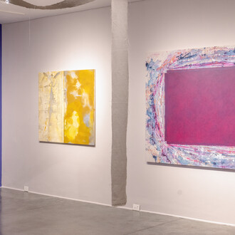 Verónica Lehner, De ruidos, desbordes y otras fricciones, vista de exhibición. Cortesía de Galería La Cometa
