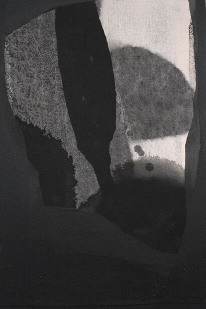 Ian McKeever, Painted panel (Black) no. 10 (detail), 2020. Courtesy of Heather Gaudio Fine Art