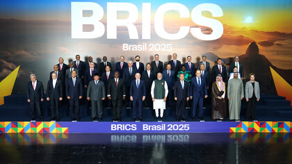 President of the Republic, Gabriel Boric Font, takes part in the official BRICS photograph alongside Member States, Partners, and Guests in Brazil