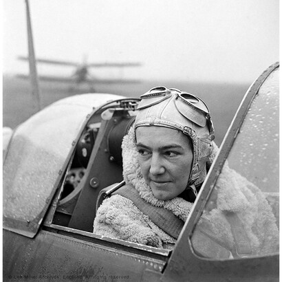 Anna Leska, Air Transport Auxilliary, Polish pilot flying a spitfire, White Waltham, Berkshire, England 1942 by Lee Miller © Lee Miller Archives, England 2015. All rights reserved