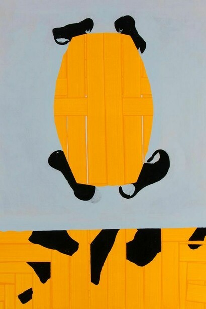 Gary Stephan, Hidden in The Word, 2013, Acrylic/canvas, 40 x 30 in. Courtesy: Susan Inglett Gallery, NYC.