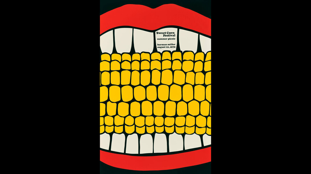 Stephen Frykholm, Herman Miller Summer Picnic poster, 1970; San Francisco Museum of Modern Art, gift of Stephen Frykholm and Nancy Phillips; © Stephen Frykholm; photo: Katherine Du Tiel