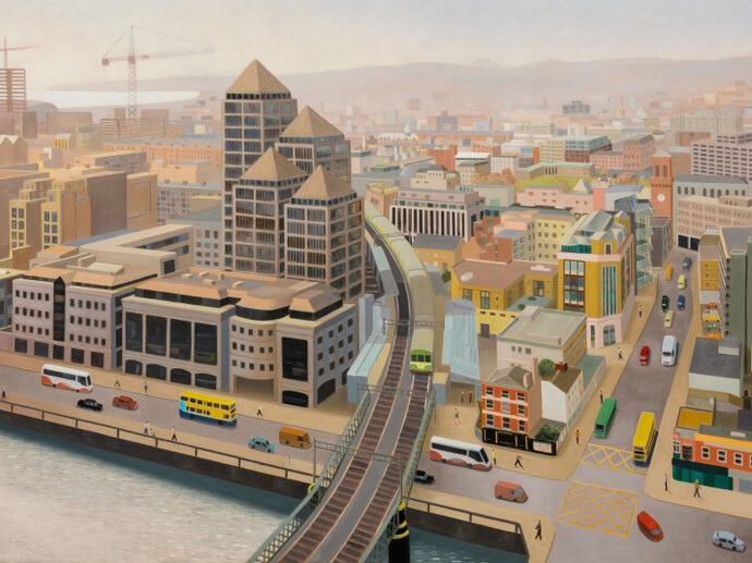 Stephen McKenna, Tara Street From Liberty Hall, Dublin, 2010 © Stephen McKenna