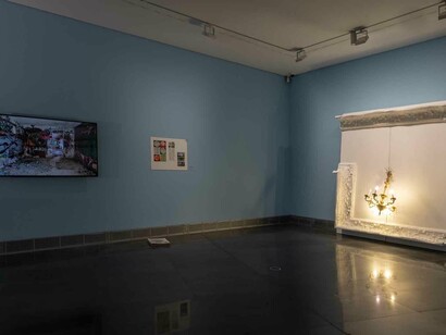 Museo de memorias inconstantes, vista de exhibición. Cortesía del Museo Universidad de Navarra