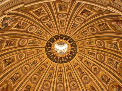 The ceiling of St. Peter's Basilica Vatican City