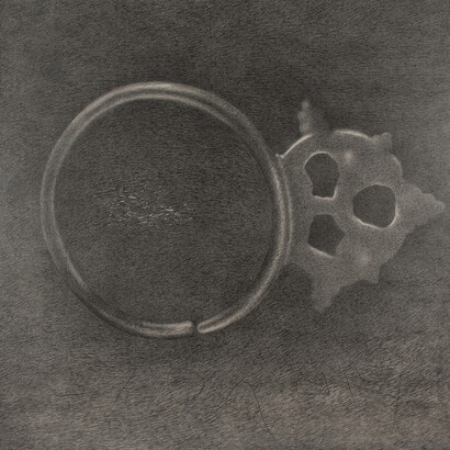 Omar Galliani, Anelli, 1991, matita su carta, 150 x 150 cm, Courtesy Galleria Antonio Battaglia, Credits Luca Trascinelli