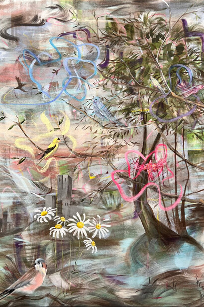 Donna Moylan, Backyard birds, 2024. Courtesy of Bookstein Projects