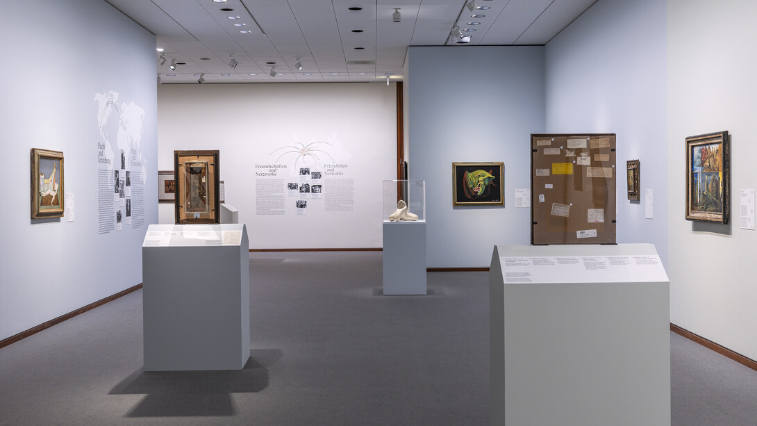 Max Ernst to Dorothea Tanning: Networks of surrealism, exhibition view. Courtesy of Alte Nationalgalerie