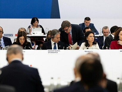 U.S. Secretary of State Antony J. Blinken attends the opening session of the OSCE Ministerial Council Meeting in Attard, Malta, on December 5, 2024