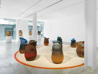 Andile Dyalvane, OoNomathotholo ancestral whispers, exhibition view. Courtesy of Friedman Benda Gallery