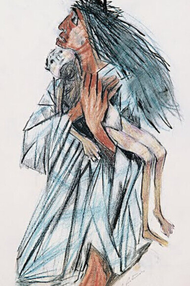 Cándido Portinari, Woman and Child, 1955