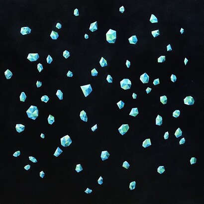 Way out - oil on canvas , 70 x 70 cm, Mark Weighton 1996