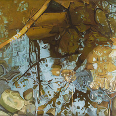 Ralph L. Wickiser, Coruscate, Oil on canvas, 48" x 72", 1982