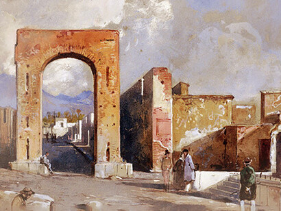 L’interesse per i “ruderi” unito ad una nuova “specializzazione” del vedutismo divennero i maggiori ispiratori della raffigurazione