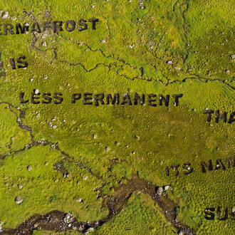Oliver Ressler, Arctic permafrost is less permanent than its name suggests, 2019, digital print,cm 102,36x80,69, courtesy The Gallery Apart Rome