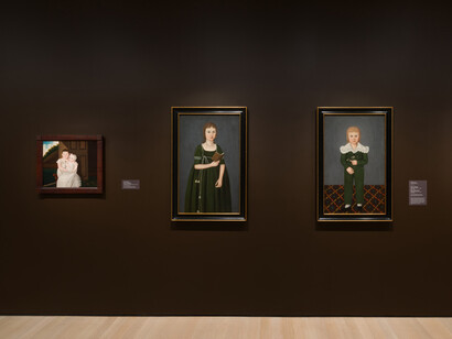 Various artists, American folk art, exhibition view. Courtesy of MoMA