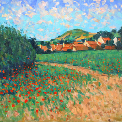 George Devlin, Kilconquhar, oil on canvas, 51 x 56 cm