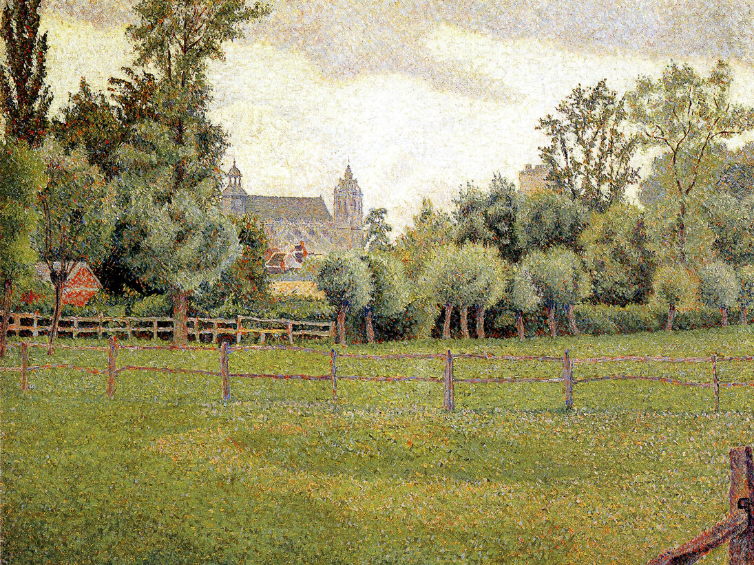 Lucien Pissarro (1863-1944), L’Église de Gisors, 1888, Huile sur toile, 60 x 73 cm, Signé et daté en bas à gauche : Lucien Pissarro 1888, Musée d’Orsay - Inv. RF 1977-290, Photographie : RMN-Photos 2015