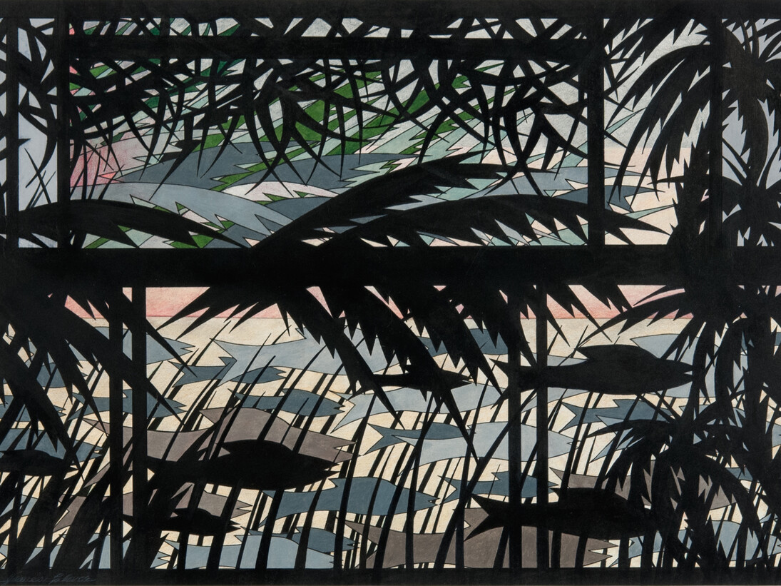 James Clover, Untitled 5, 22 x 33 in, mixed media on paper, 2013-14