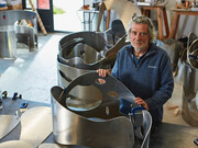 Jeff Lowe in his studio taken by Paul Murphy, 2019