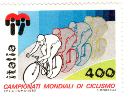 F. Borrelli celebra i Campionati Mondiali di Ciclismo