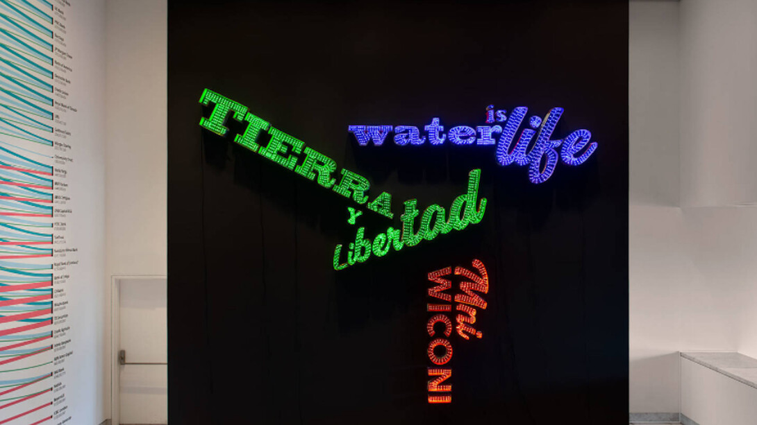 Andrea Bowers, Exhibition view. Courtesy of Hammer Museum