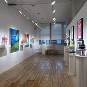 Tom Hill, Then and now: connecting the dots, exhibition view. Courtesy of Carter Burden Gallery