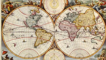 Antigo mapa do mundo