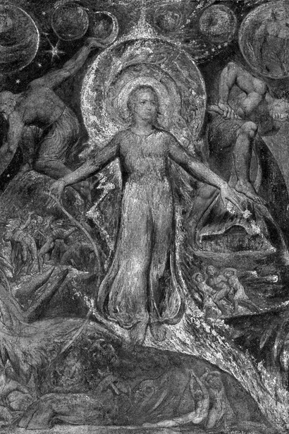 William Blake, La forma espiritual de Pitt guiando a Behemoth