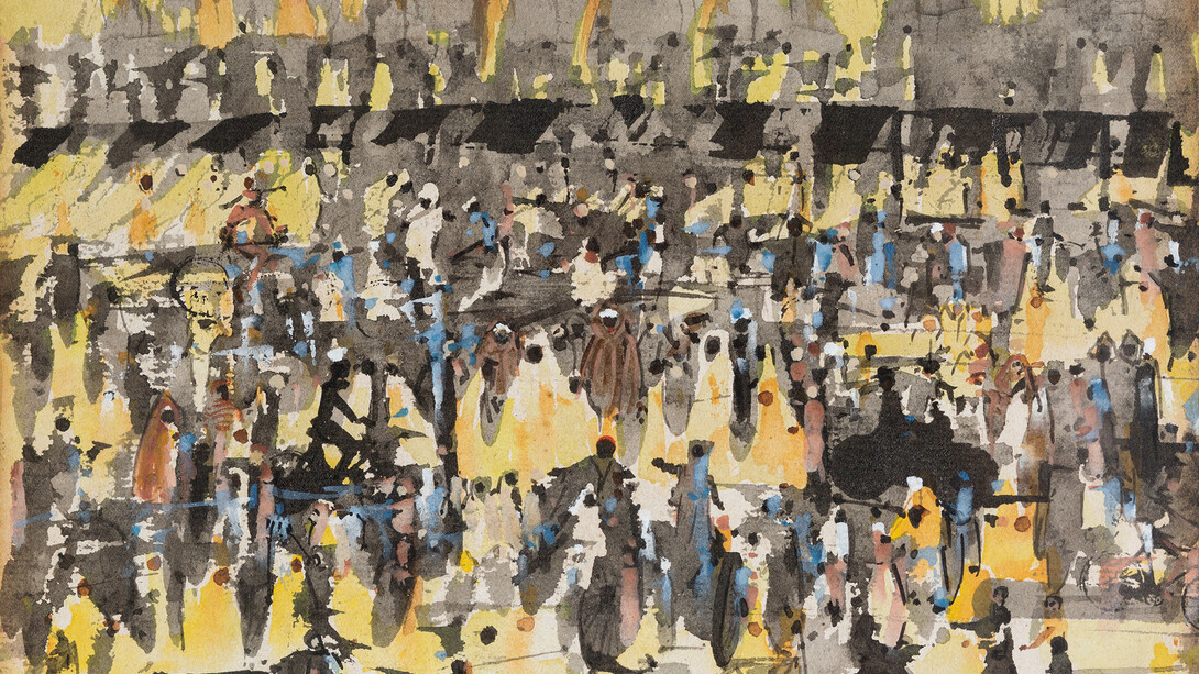 Brion Gysin, Night in Marrakesh, 1968, work on paper 19  x 22 cm, Photo Jonathan Greet, courtesy October Gallery, London