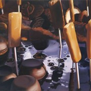 Will Cotton, Molasses Swamp 2, 1991, Oil on linen, 36x48 inches. Courtesy the artist and Ronchini Gallery