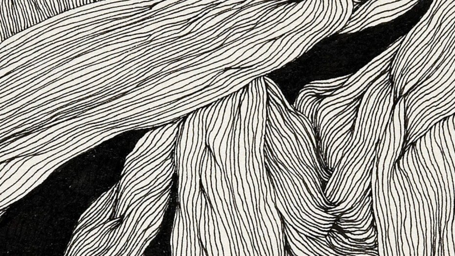 Ana Hatherly (1929-2015) Sem título, 1972. Tinta da China sobre papel, 14,9 x 10,5 cm. Museu Calouste Gulbenkian – Coleção Moderna.