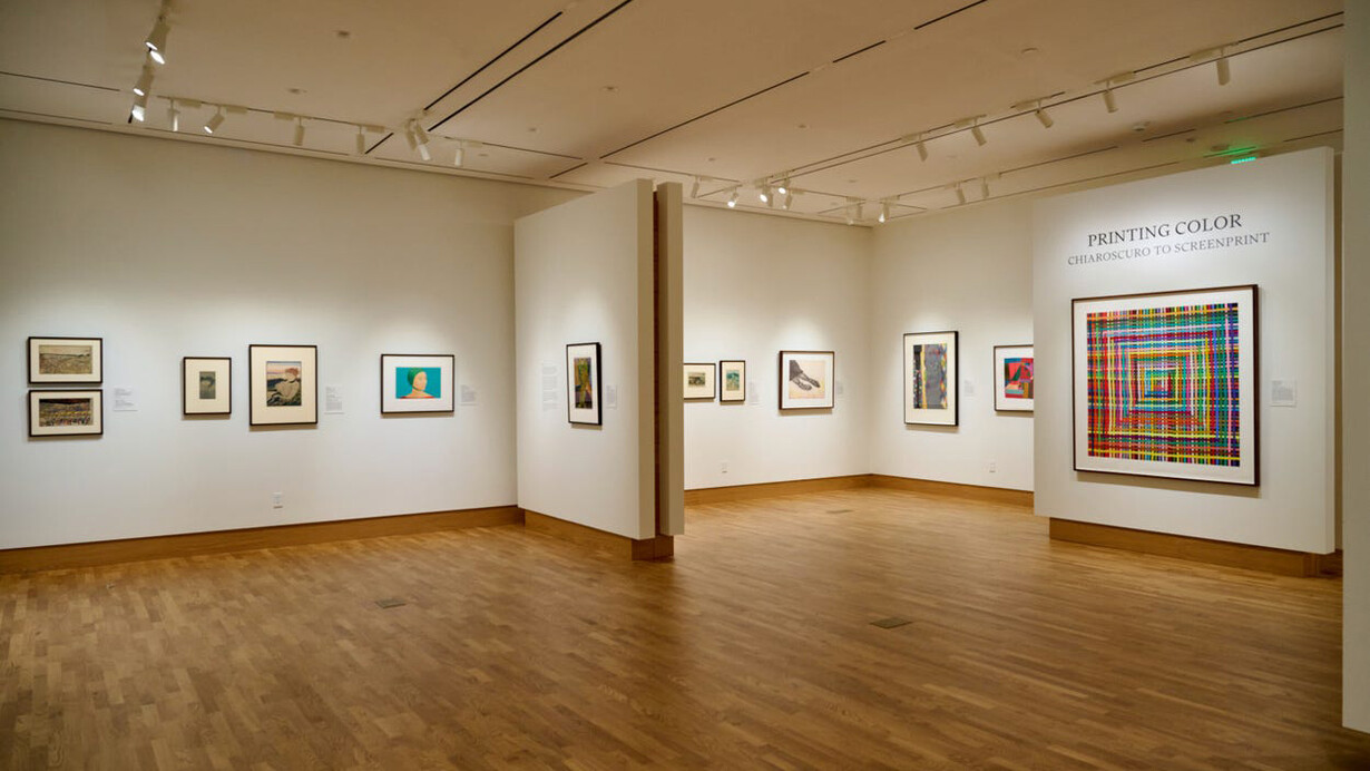 Various artists, Printing color. Chiaroscuro to screenprint, exhibition view. Courtesy of De Young Museum