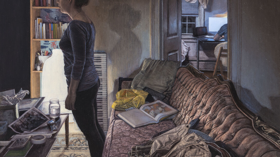 Maya Brodsky, Piano Lesson, 2014, Oil on panel, 11” x 14”