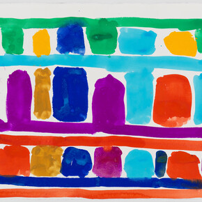 Stanley Whitney, Untitled, 2019. Gouache on paper, 22 x 30 inches (55.9 x 76.2 cm) © Stanley Whitney. Photo: Rob McKeever. Courtesy Gagosian