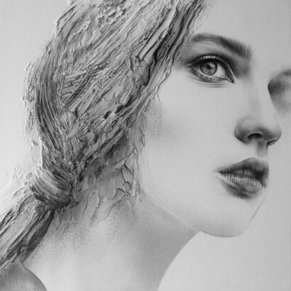 Cetti Tumminia, Dissolvenze 3030-3, 2018, tecnica mista su carta applicata su tavola, cm. 30x30x1,9