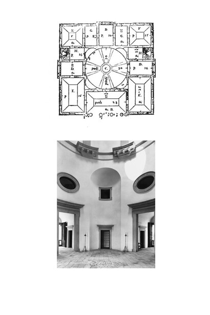 Exemplo de espaço clássico: Vincenzo Scamozzi Villa Pisani detta La Rocca, Lonigo Itália,1697