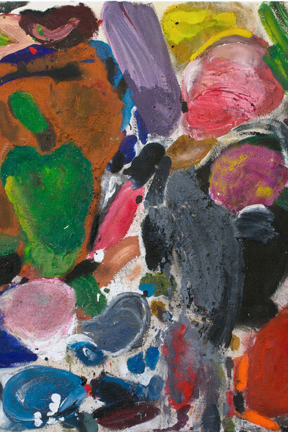 Jim Dine, The Hand Can Wipe Us Out, 2014, acrylique, sable et fusain sur toile, 183 x 152,5 cm, Courtesy Galerie Daniel Templon, Paris & Brussels  