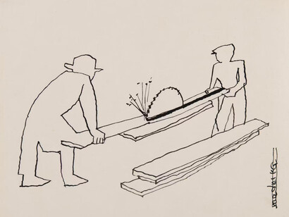Vías y trazos. Poty 100 años. Cortesía del Museu Oscar Niemeyer