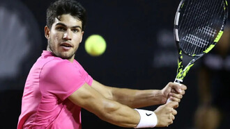 Carlos Alcaraz. À 19 ans, il a déjà remporté le tournoi de l’US Open en 2022, il est le deuxième plus jeune joueur à atteindre la barre des 100 victoires lors de tournois ATP © Icon Sport