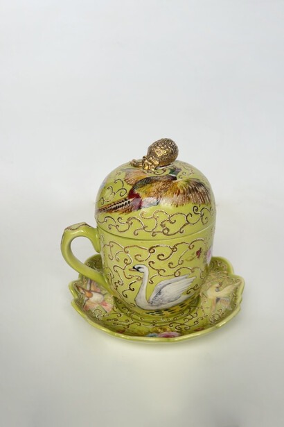 Courtesy of Lale Burkutoğlu, ashure bowl (replica of the original design), handmade, by Hasan Cem Acar, 2006