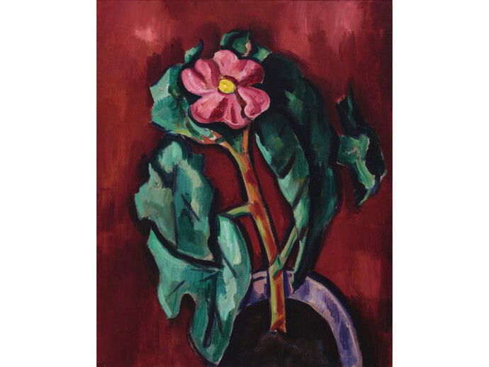 Marsden Hartley (1877-1943), Flowering Plant, c. 1928-29, oil on canvas, 24 x 19 1/2 inches