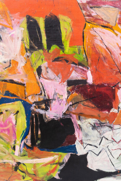 Susan Fortgang, Interior with black and red, 1966. Courtesy of Eric Firestone Gallery