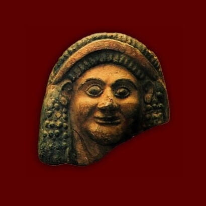 Reggio Calabria: antefissa a testa femminile - reperto dagli scavi dell'area archeologica Griso-Laboccetta