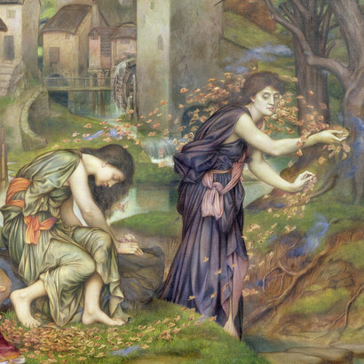 Evelyn De Morgan, "The Cadence of Autumn", dettaglio, 1905, De Morgan Collection, Londra,  UK 
