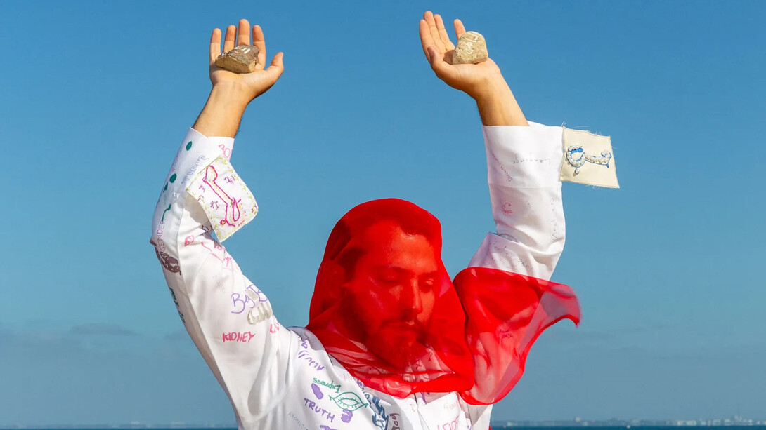 Ayman Kaake, My Abaya is a blank canvas II (detail), 2026. Courtesy of MARS 